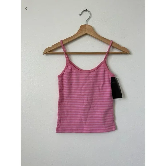 John Galt (Brandy Melville) Skylar Tank Top – Pink Striped – One Size – NWT - Picture 2 of 6